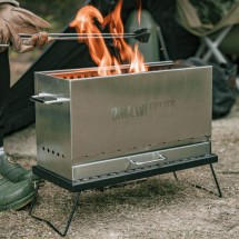 원스위크라이프 대형 이중연소 캠핑 화로대 불멍 난로 바베큐 그릴 우드 스토브