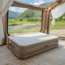 로티캠프 에어 매트 자충 캠핑 침대 매트리스 텐트 휴대용 46cm 퀸